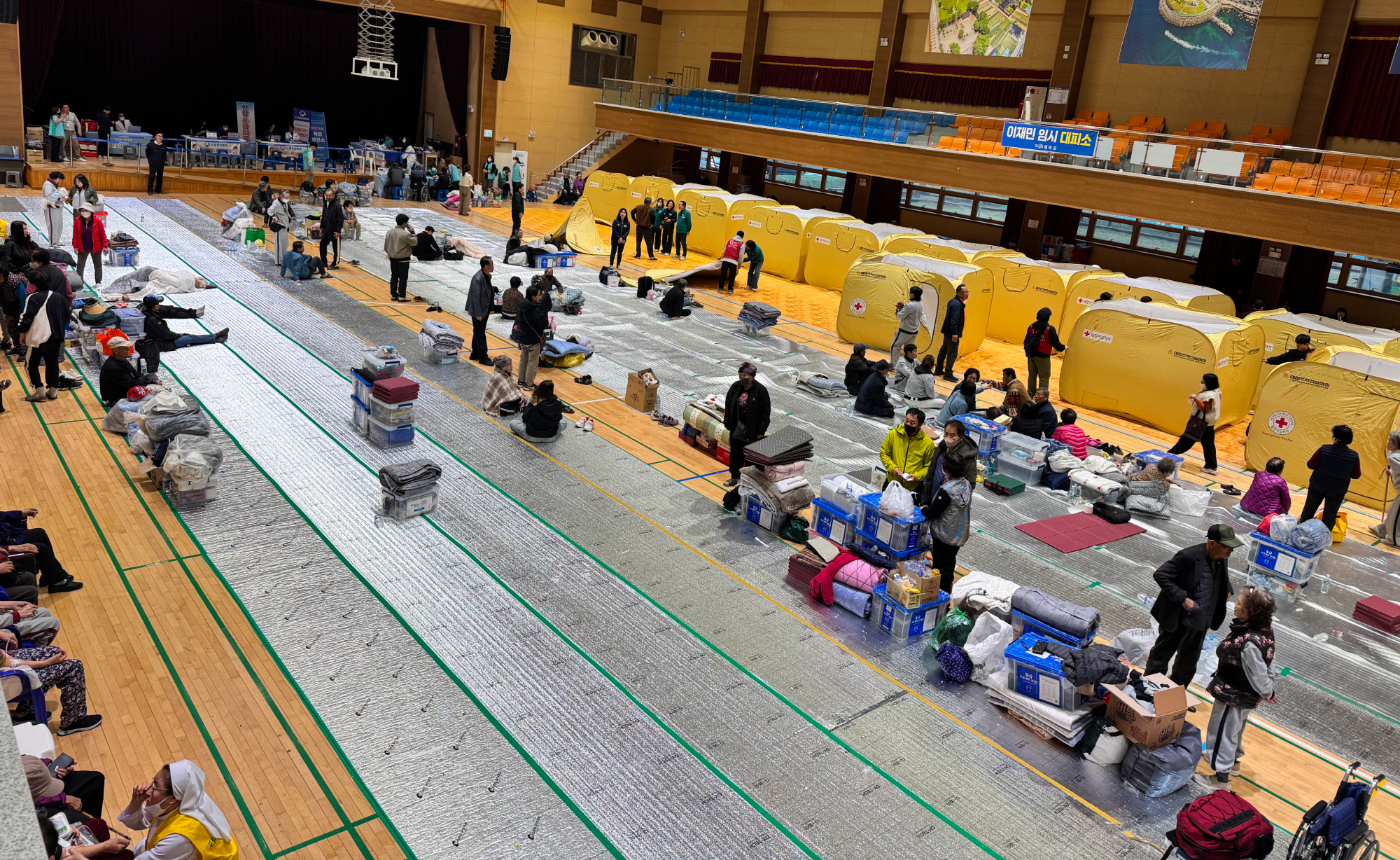 마을을 지키던 당산나무가 사라진 자리