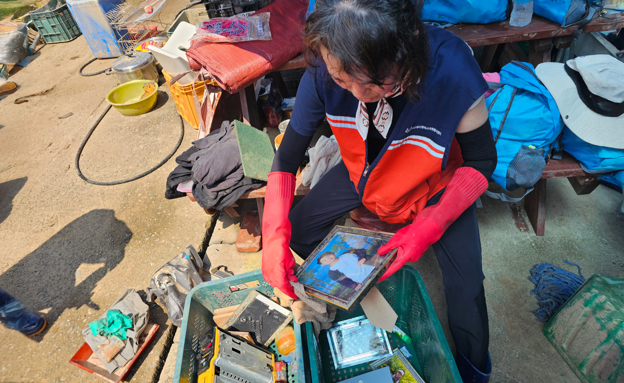 마을을 지키던 당산나무가 사라진 자리